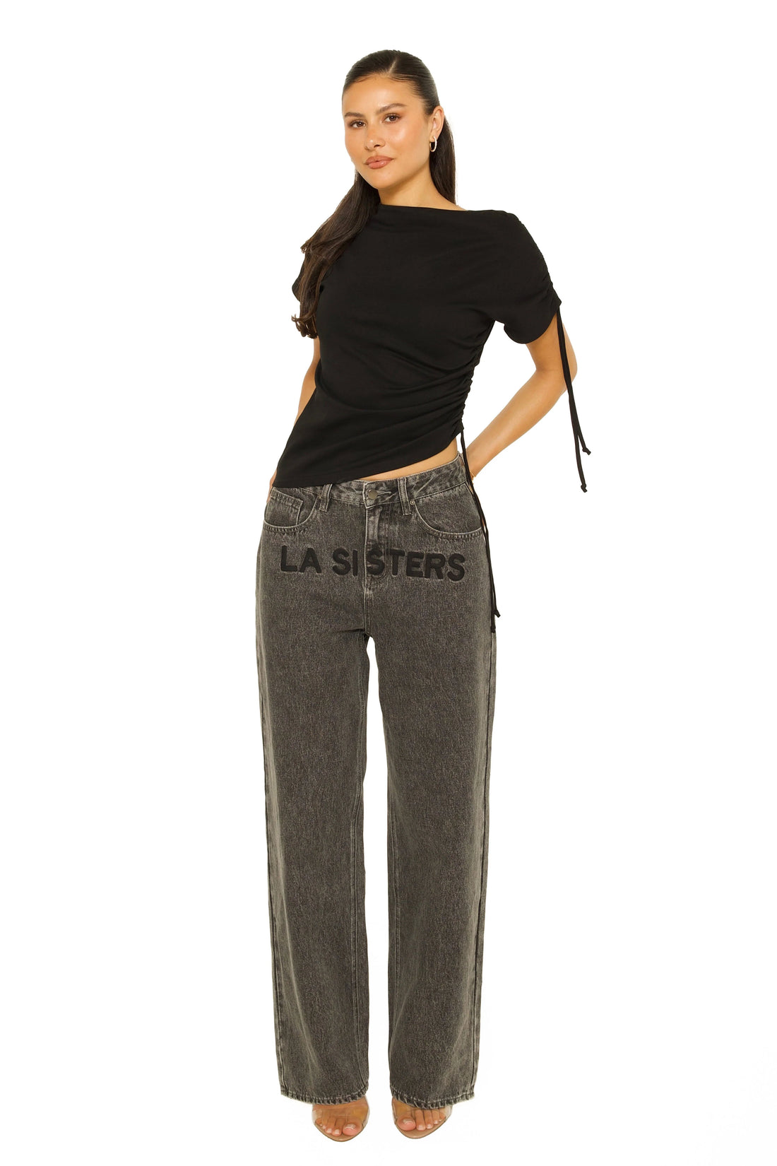 LA Sisters - Embroided Signature Jeans | Front