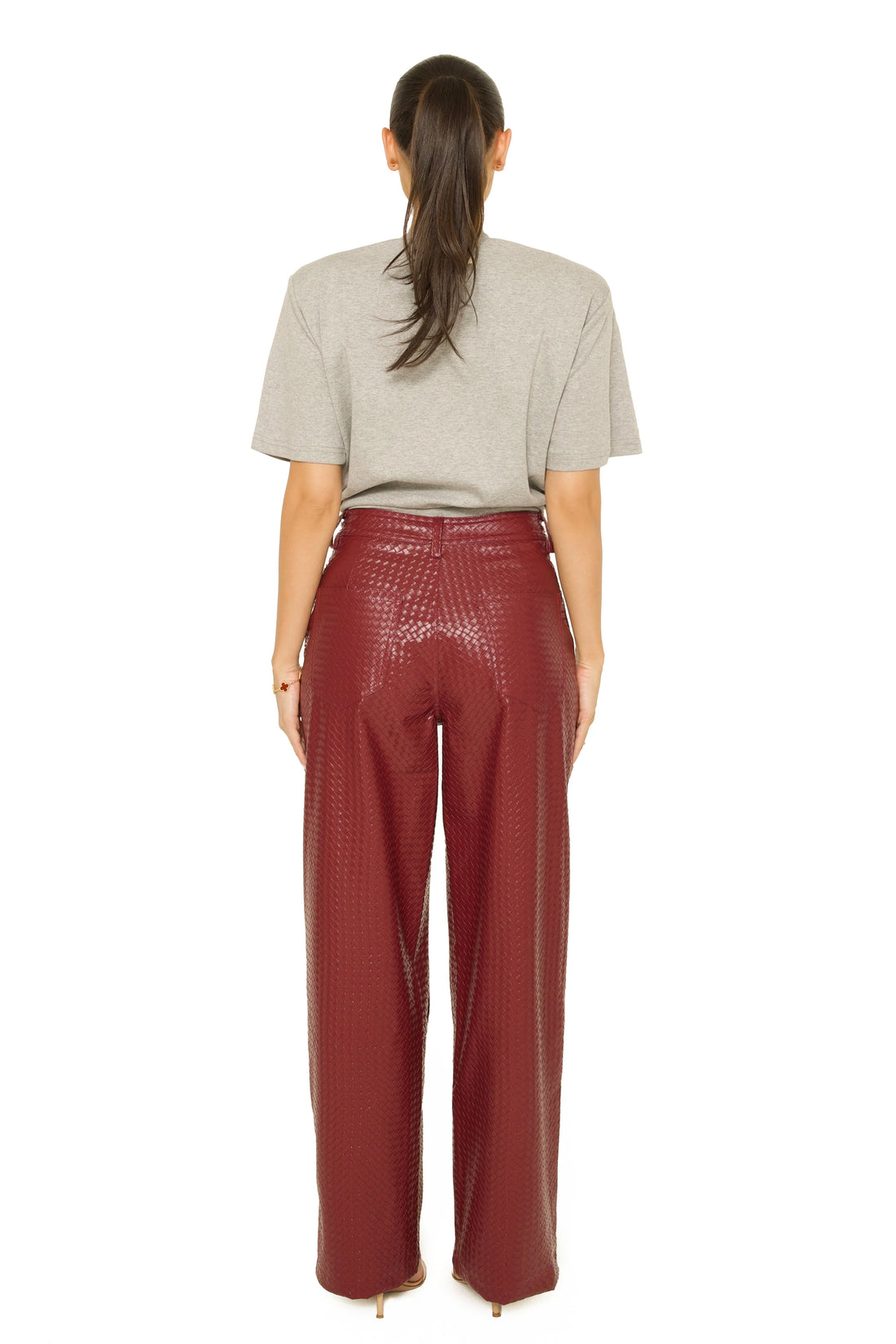 Leather Woven Pants
