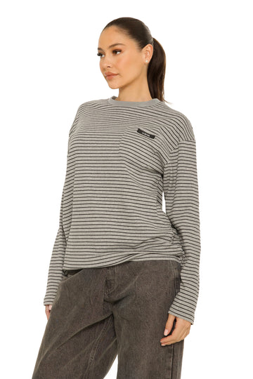 Long Sleeve Oversized Striped