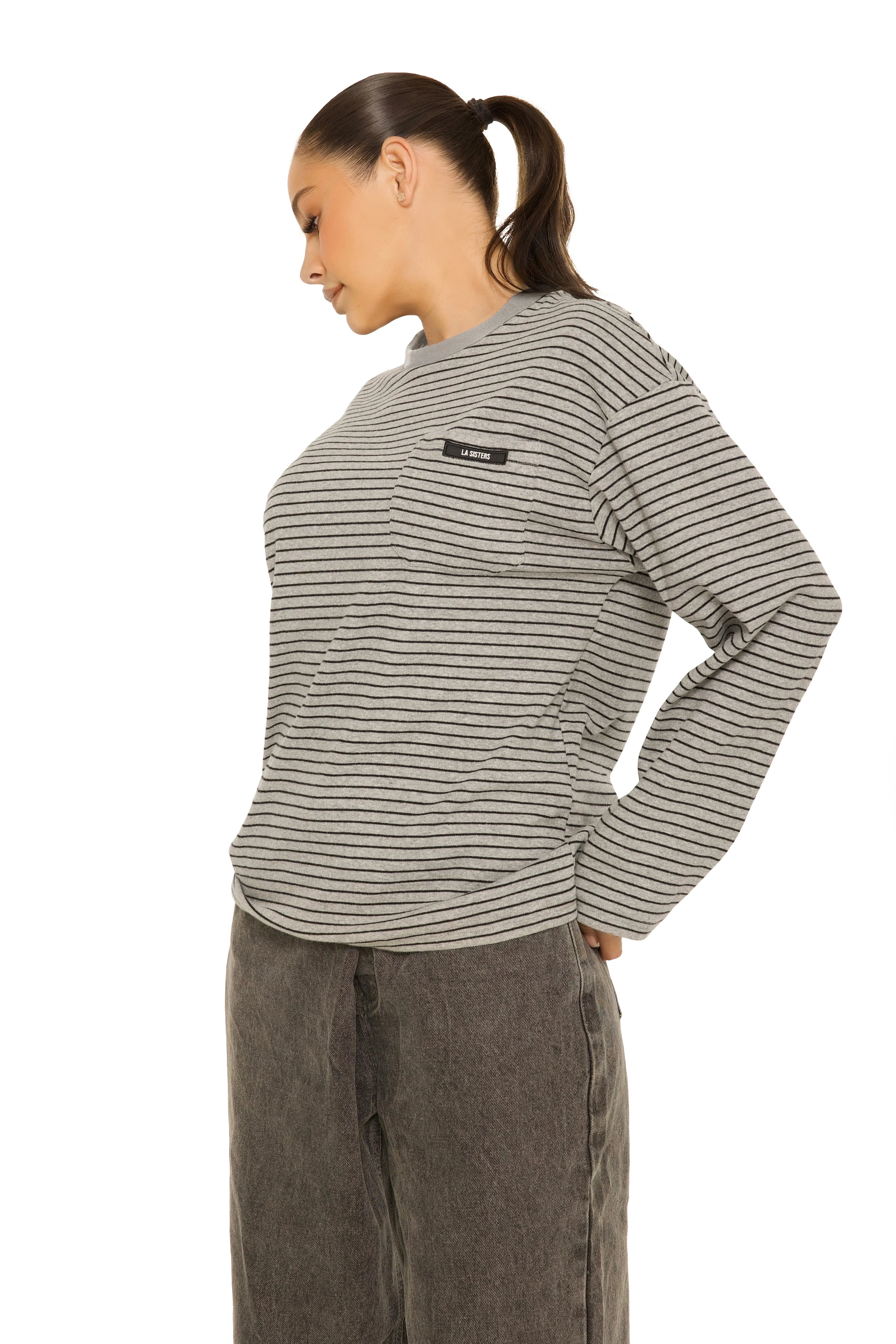 Long Sleeve Oversized Striped