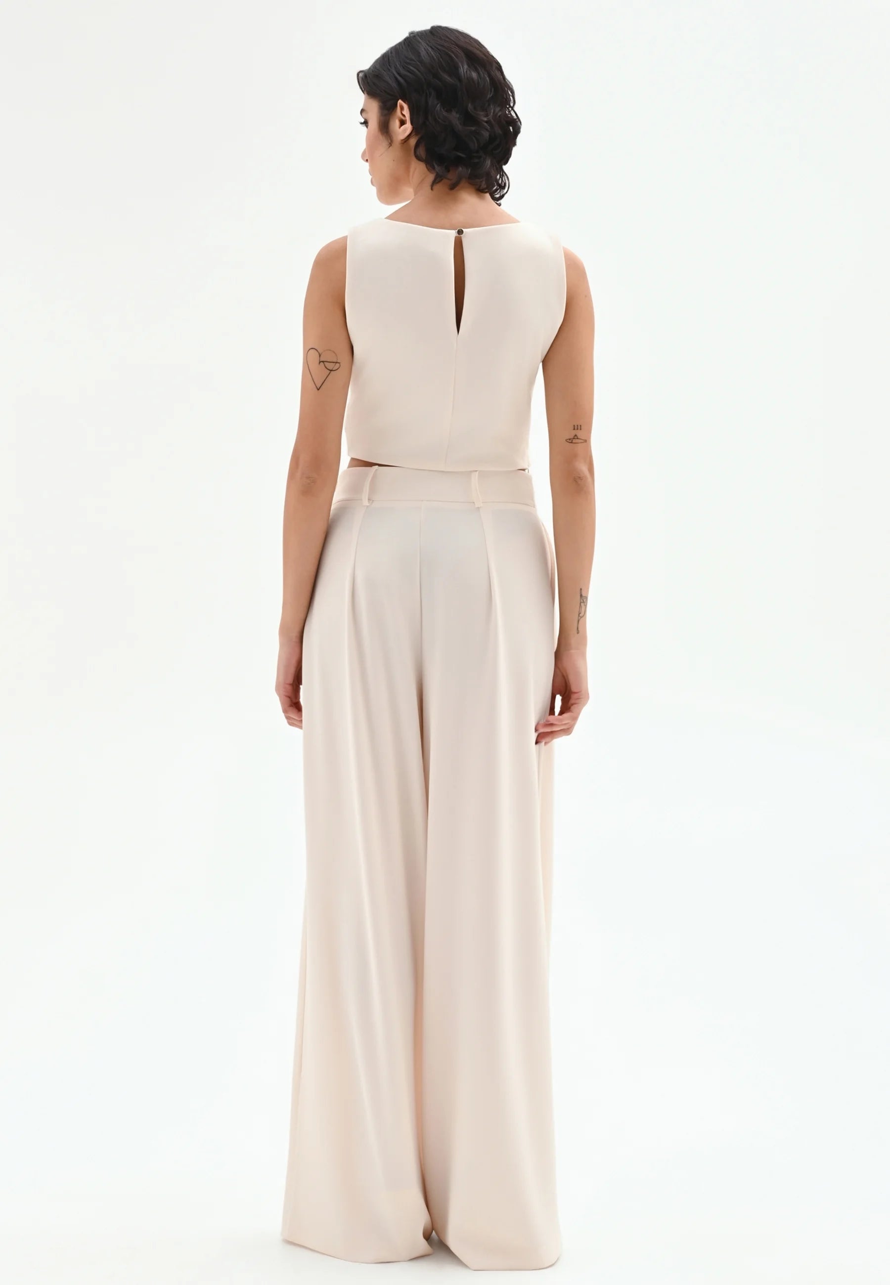 Broek White Cream